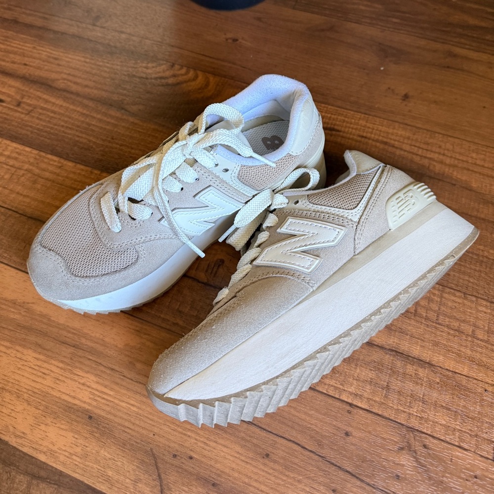 Women's New Balance 574+ platform sneakers